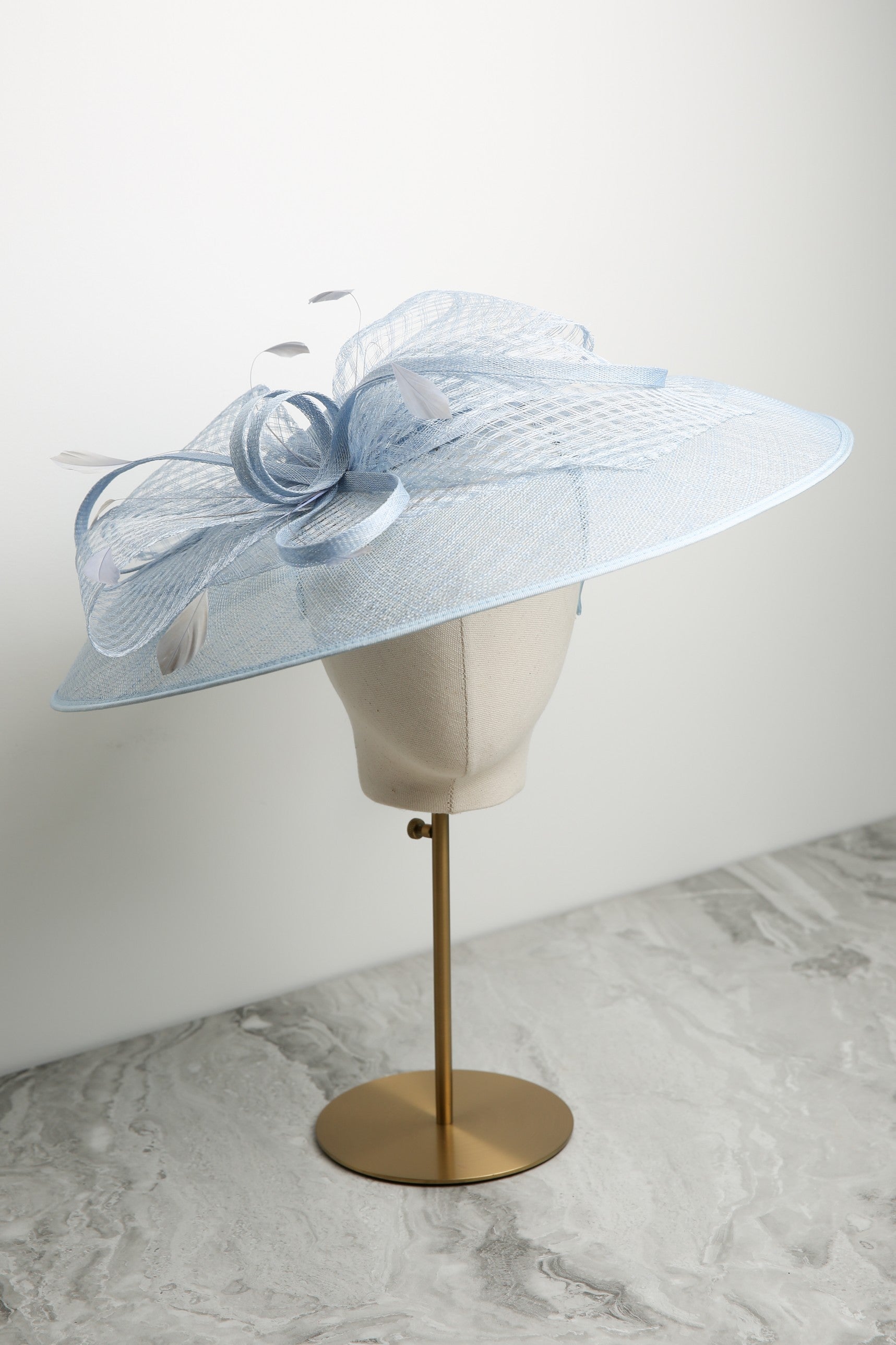 Condici Large Fascinator with Clipped Coque Feathers