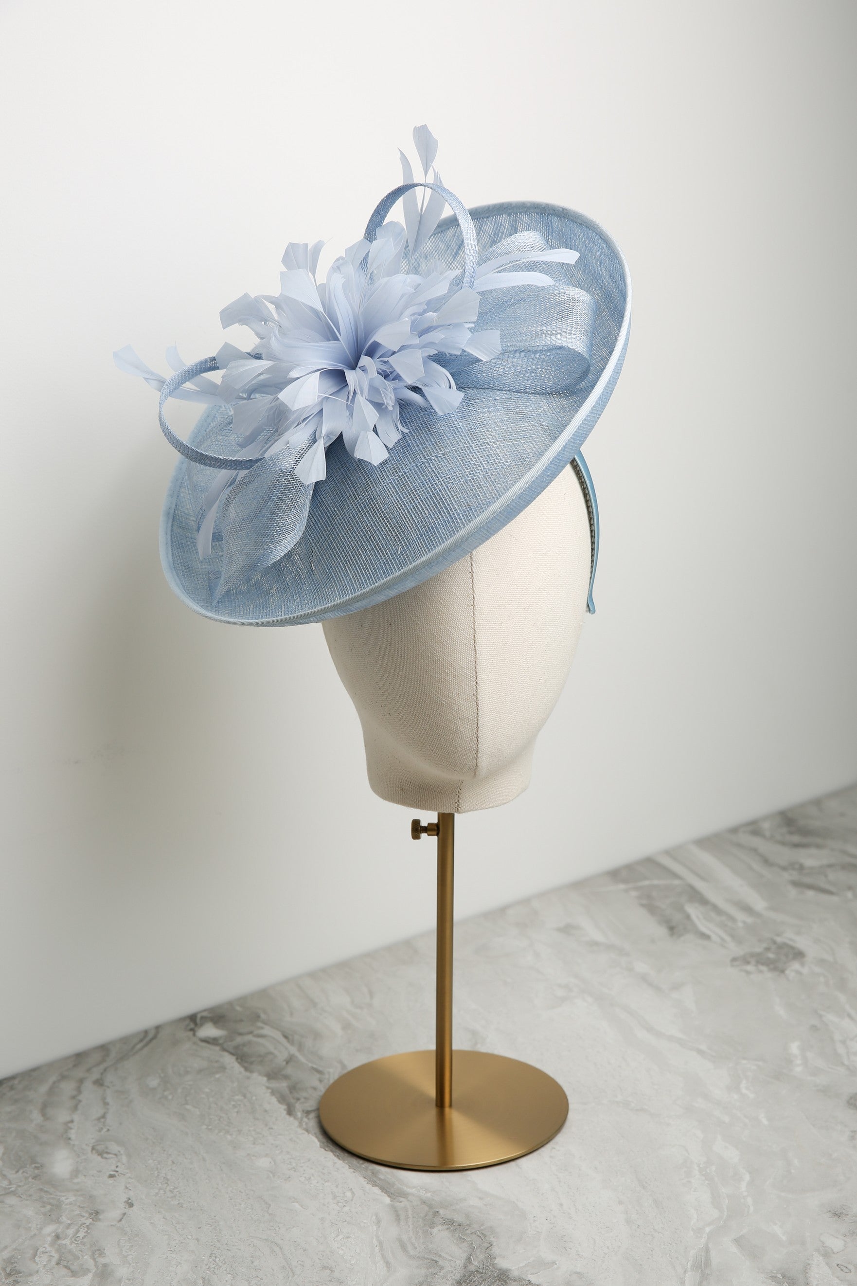 Condici Up-swept Disc Fascinator in Sky Blue